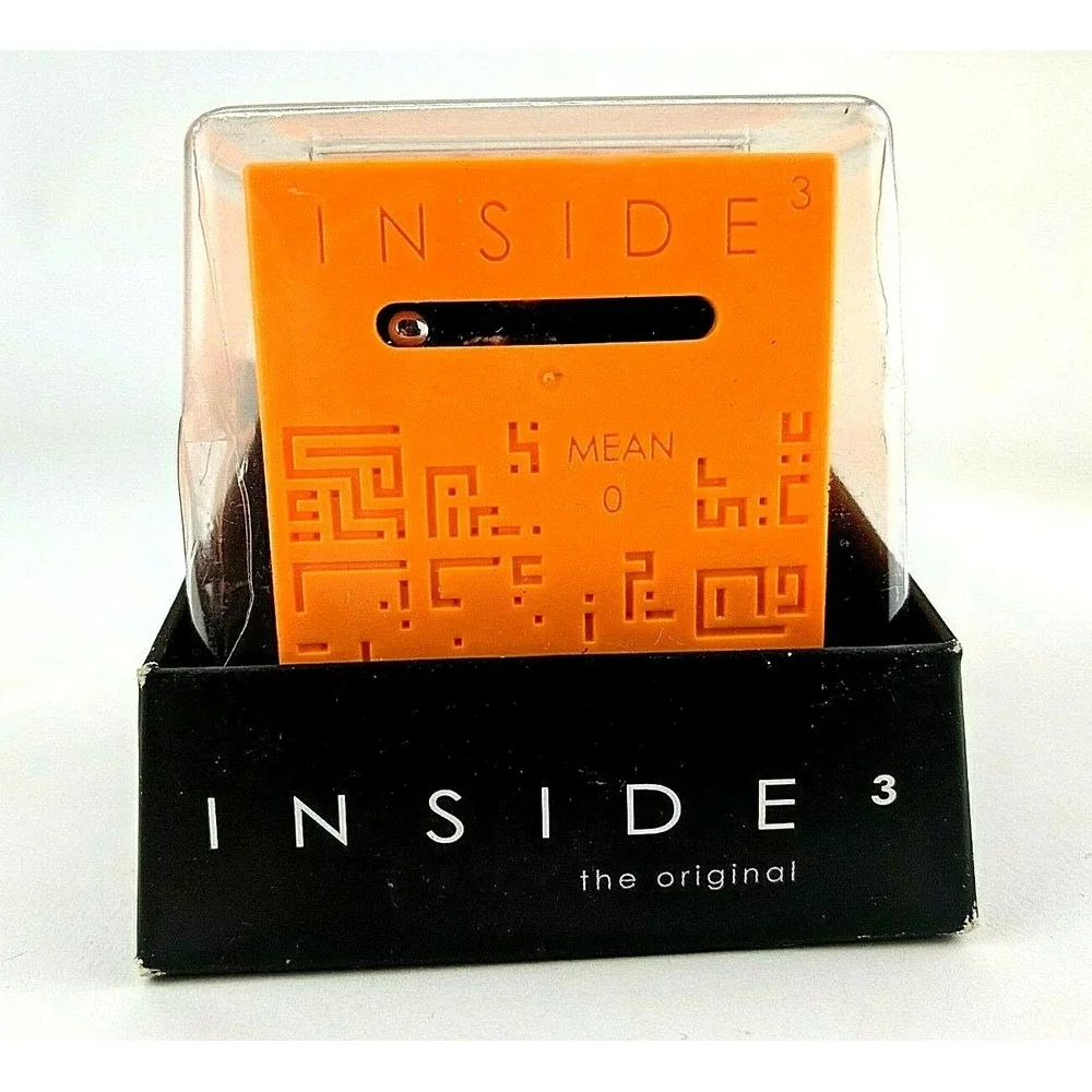 The Original Orange Labyrinth Puzzle Maze Cube Mean 0 Inside 3‎ NEW